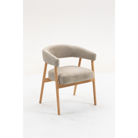 Стул обеденный Zubo с деревянными ножками бежевый