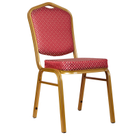 Банкетный стул Корона 25 Жаккард ромб красный/золото
