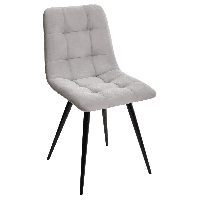 Стул CHILLI-Q светло-серый #H09, велюр / черный металлический каркас