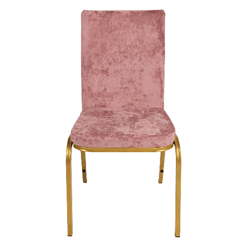 Банкетный стул Конгресс Велюр пудрово-розовый, каркас цвет золото