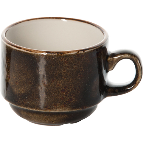 Чашка кофейная «Крафт Браун»; фарфор; 100мл; D=65,H=50,L=85мм; коричнев.