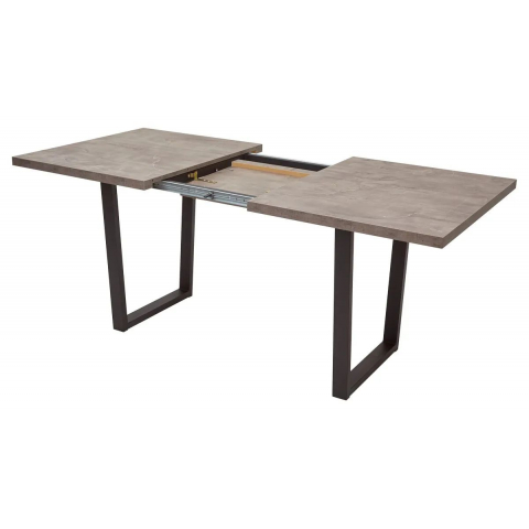 Стол ЛОФТ 138 Бетон Портленд/ Черный