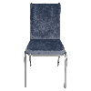 Банкетный стул Конгресс Велюр синяя сталь, каркас цвет серебро