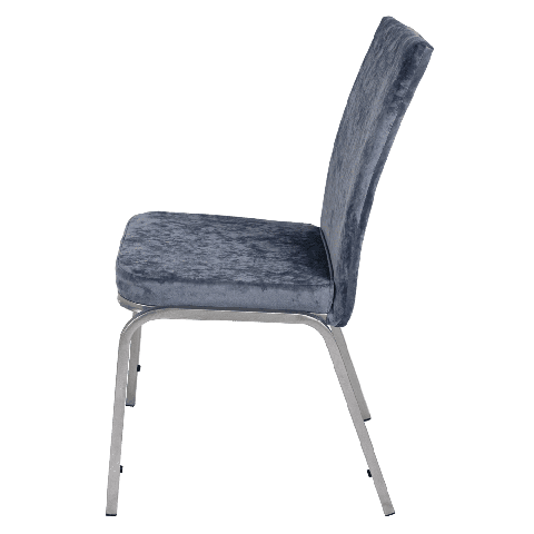 Банкетный стул Конгресс Велюр синяя сталь, каркас цвет серебро