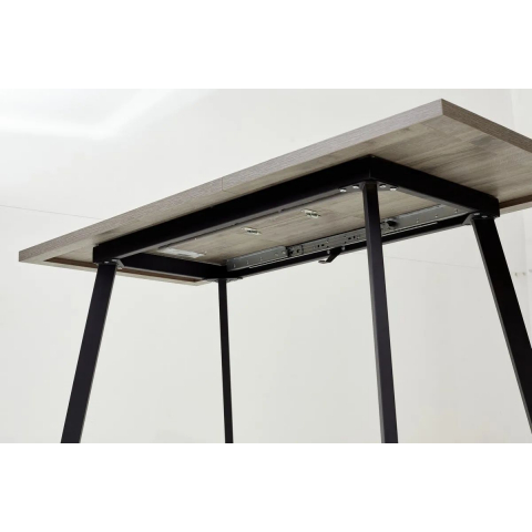 Стол ФИН 120 Дуб Шерман серый/ черный каркас