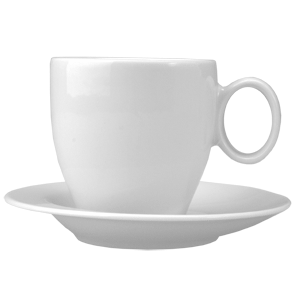 Чашка чайная «Софтен»; фарфор; 220мл; D=77,H=80мм; белый