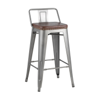 Стул полубарный TOLIX SOFT серебристый