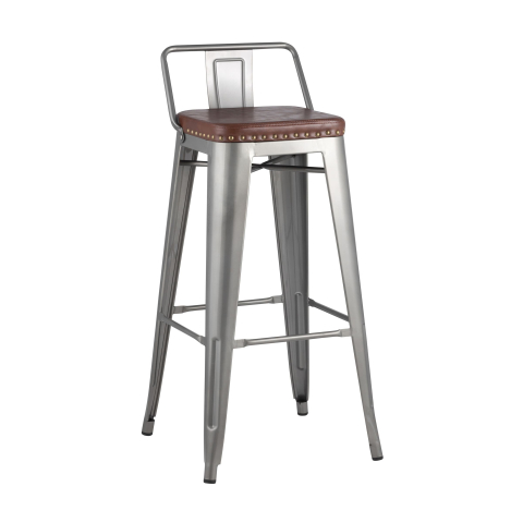 Стул барный TOLIX SOFT серебристый