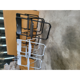 Стул СМН-296 складной черный пластик, черный каркас