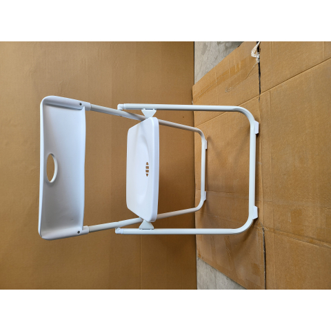 Стул СМН-296 складной белый пластик, белый каркас