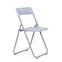 Стул СМН-296 складной серый пластик, серебристый каркас D-22mm, 1mm