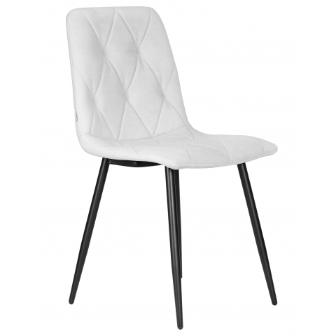 Стул обеденный CHILLY ROMBO, Светло-серый Simple 29, основание черный