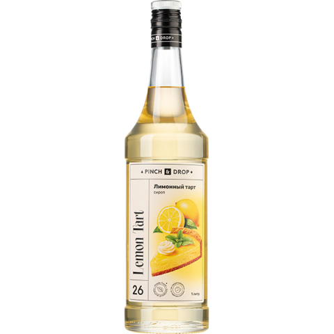 Сироп «Лимонный тарт» Pinch&Drop уцененный; стекло; 1л; D=85,H=330мм; желт.