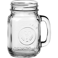 Кружка для пива «Банка» без крышки; стекло; 450мл; D=67,H=132мм; прозр.