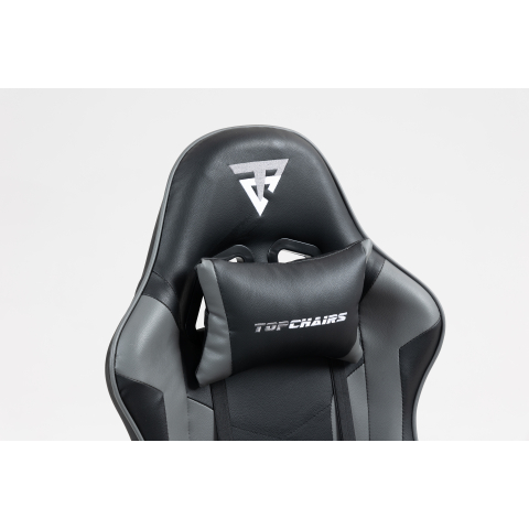 Кресло спортивное TopChairs Commander черно-серый