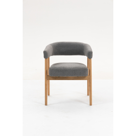 Стул обеденный Zubo с деревянными ножками темно-серый