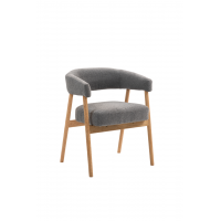 Стул обеденный Zubo с деревянными ножками темно-серый