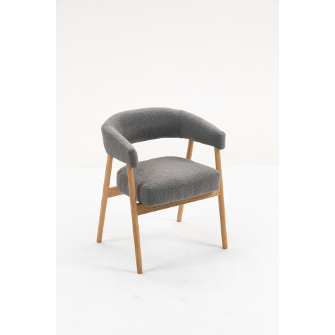 Стул обеденный Zubo с деревянными ножками темно-серый