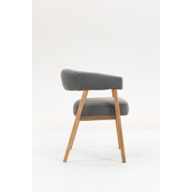 Стул обеденный Zubo с деревянными ножками темно-серый