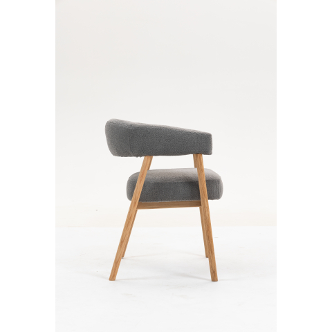 Стул обеденный Zubo с деревянными ножками темно-серый