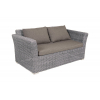"Капучино" диван из искусственного ротанга двухместный, цвет графит