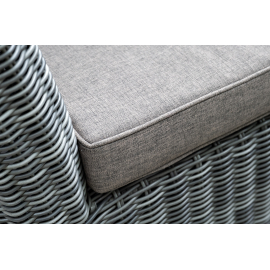 "Капучино" диван из искусственного ротанга двухместный, цвет графит