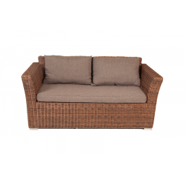 "Капучино" диван из искусственного ротанга двухместный, цвет коричневый