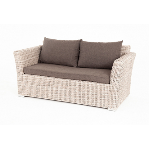 "Капучино" диван из искусственного ротанга двухместный, цвет бежевый