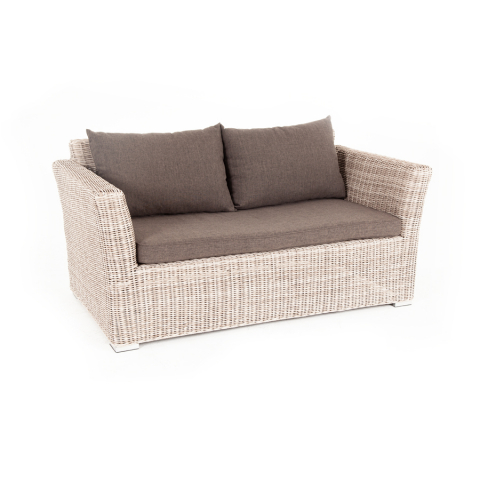 "Капучино" диван из искусственного ротанга двухместный, цвет бежевый