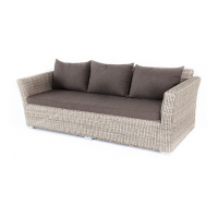 Диван Капучино из искусственного ротанга трехместный цвет бежевый