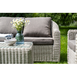 "Кон Панна" диван из искусственного ротанга двухместный, цвет бежевый
