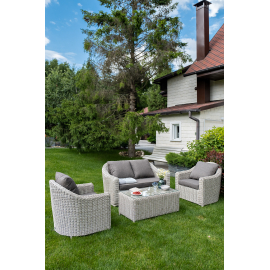 "Кон Панна" диван из искусственного ротанга двухместный, цвет бежевый