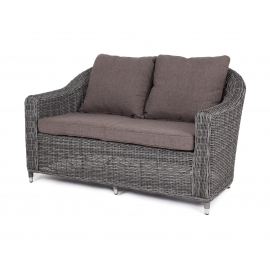 "Кон Панна" диван из искусственного ротанга двухместный, цвет графит
