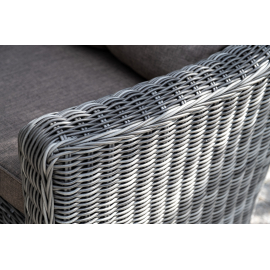 "Кон Панна" диван из искусственного ротанга двухместный, цвет графит