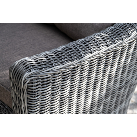 "Кон Панна" диван из искусственного ротанга двухместный, цвет графит