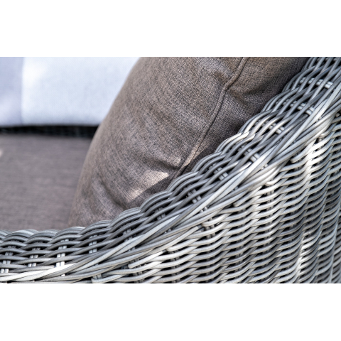 "Кон Панна" диван из искусственного ротанга двухместный, цвет графит