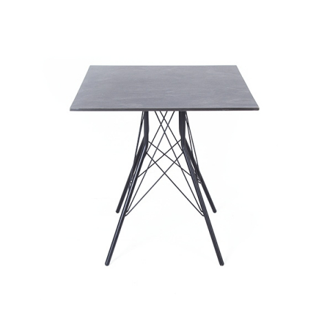 Стол Конте интерьерный из HPL 70x70см, цвет "серый гранит"
