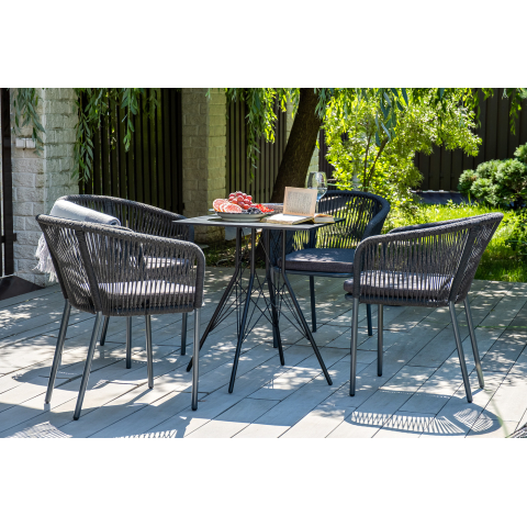 Стол Конте интерьерный из HPL 70x70см, цвет "серый гранит"