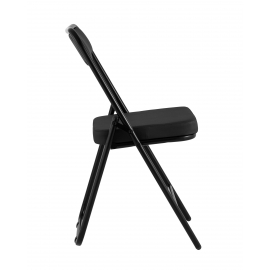 Складной стул Джонни экокожа черный каркас черный матовый