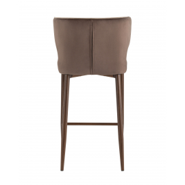 Стул полубарный Матео с кантом велюр коричневый