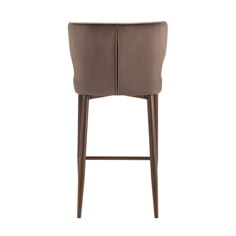 Стул полубарный Матео с кантом велюр коричневый