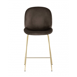 Стул полубарный Beetle со спинкой коричневый