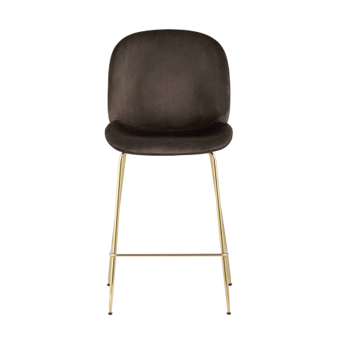 Стул полубарный Beetle со спинкой коричневый