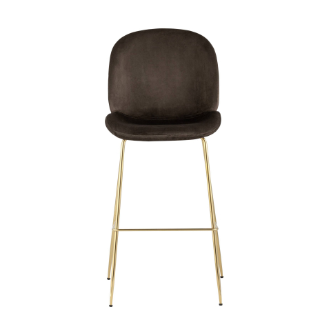 Стул барный Beetle со спинкой коричневый