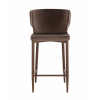 Стул полубарный Матео с кантом велюр коричневый