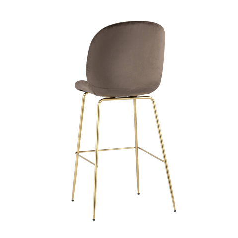 Стул барный Beetle со спинкой коричневый