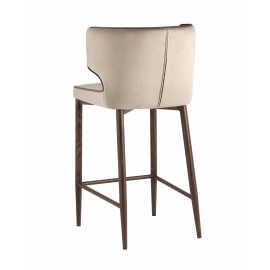 Стул полубарный Beetle со спинкой коричневый