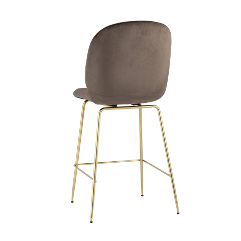 Стул полубарный Beetle со спинкой коричневый