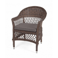 Плетеный стул Сицилия из искусственного ротанга, цвет коричневый
