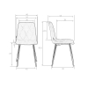 Стул обеденный CHILLY ROMBO, Светло-серый Simple 29, основание черный